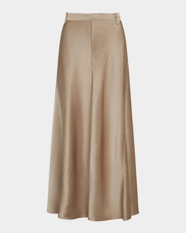 Satin A-Line Trouser Skirt